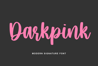 Embrace Drama with Darkpink Font Design Projects